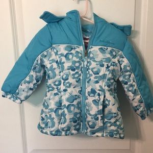🌖 Blue floral Pink platinum 24 months winter coat